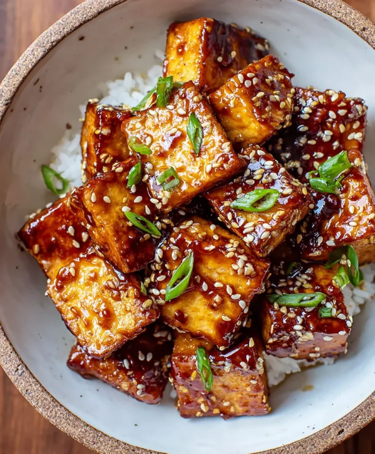 Crispy Sticky Tofu Recipe- Easy Vegan Dinner