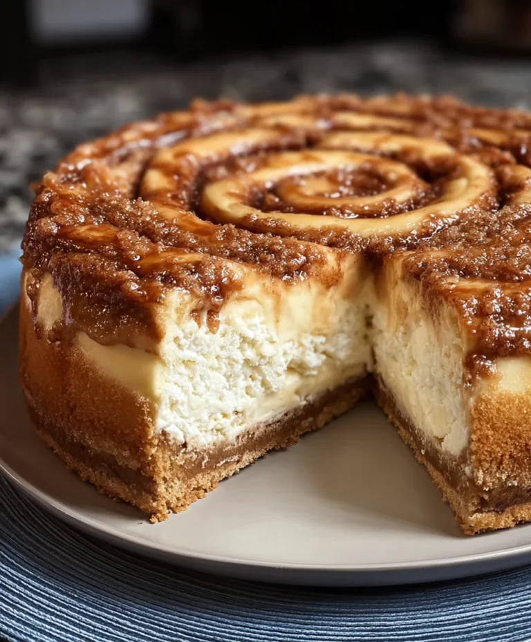 Cinnamon Roll Honeybun Cheesecake- Decadent Dessert