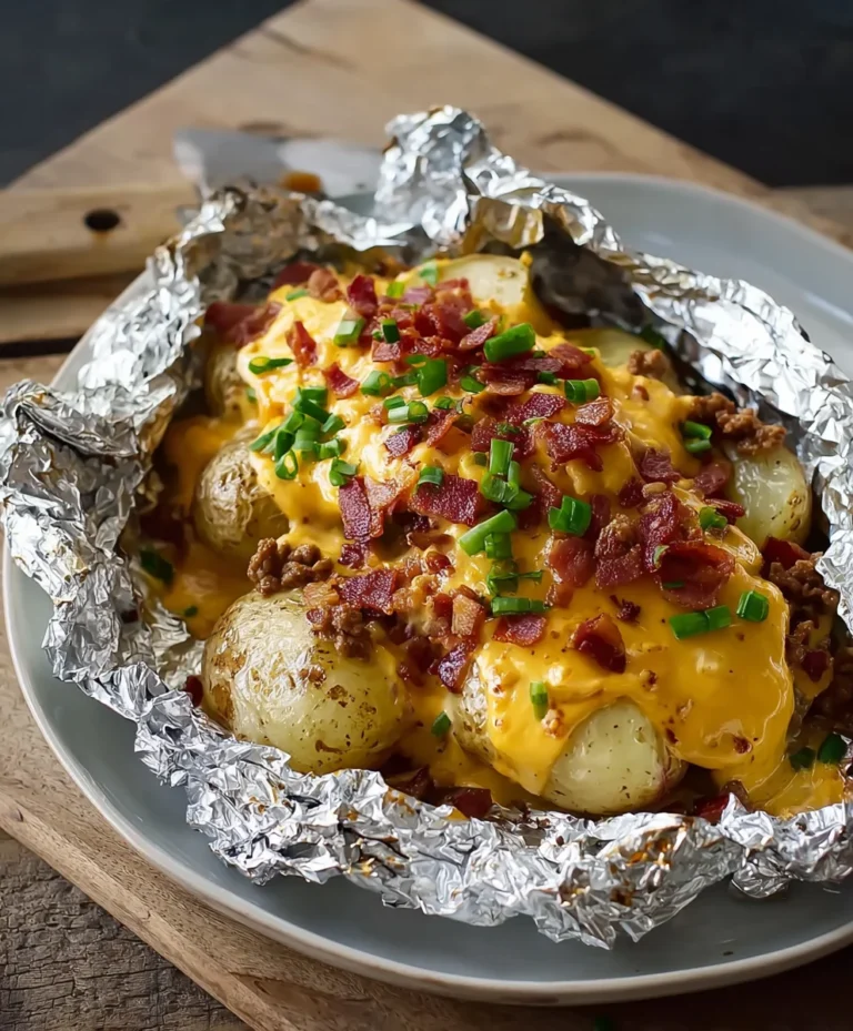Cheesy Beef Beef Bacon Ranch Potato Foil Packets