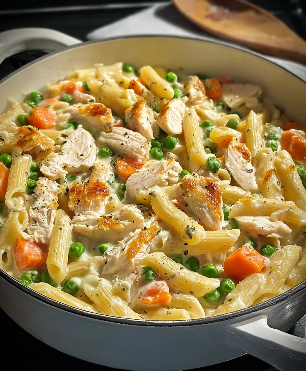 Comforting Chicken Pot Pie Pasta - Easy Dinner Recipe