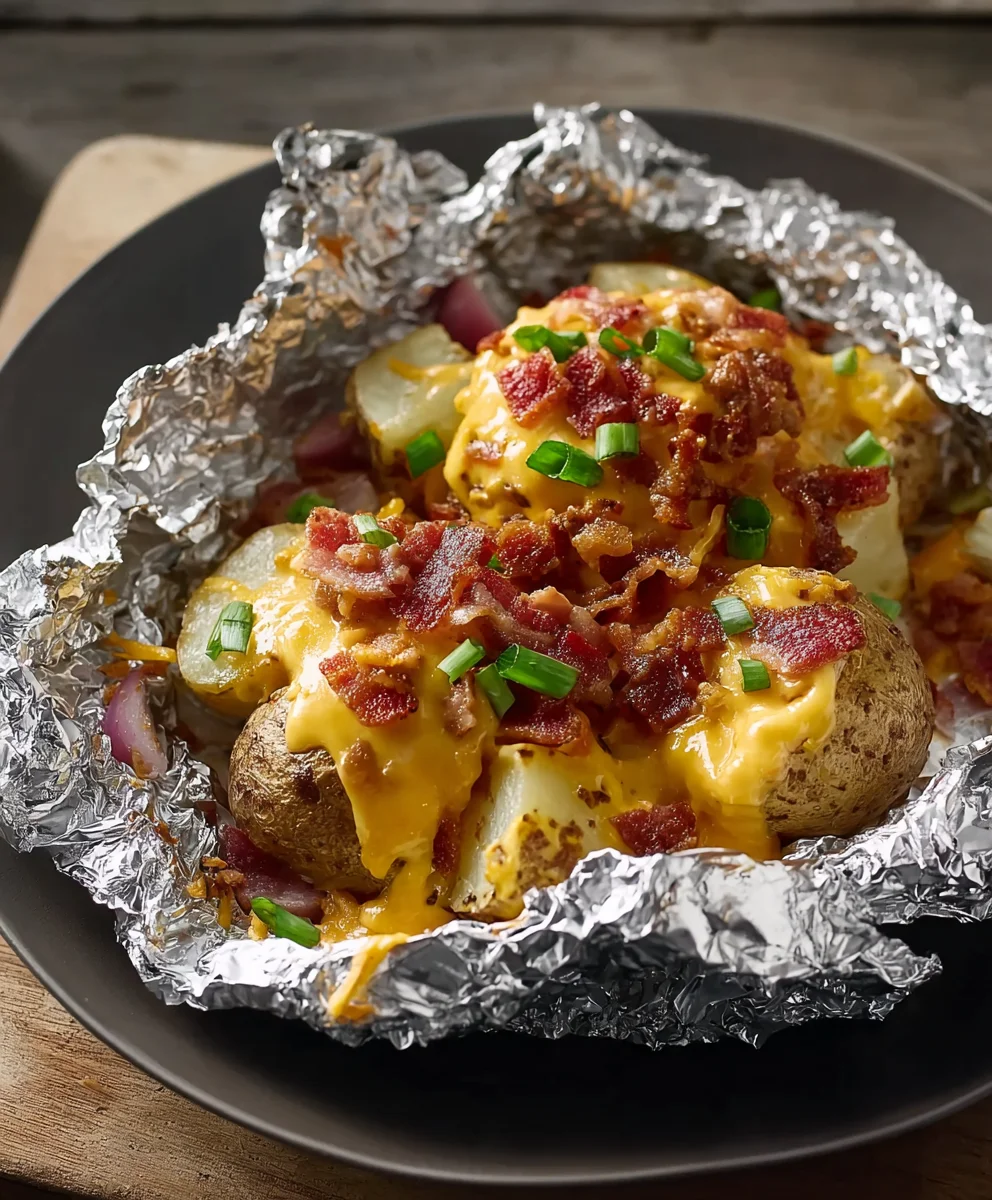 Cheesy Beef Beef Bacon Ranch Potato Foil Packets