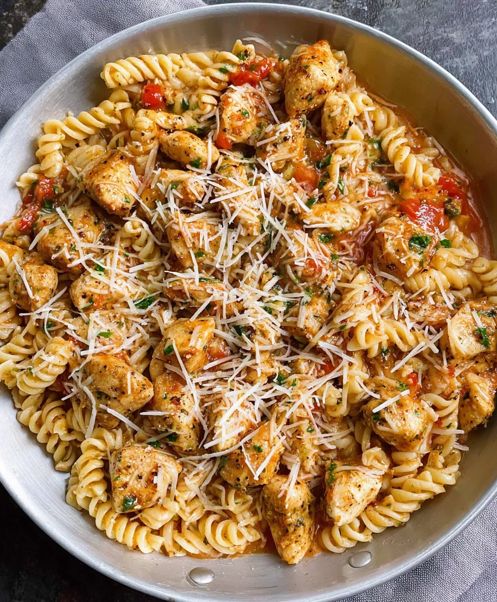 Healthy Garlic Parmesan Chicken Pasta Recipe