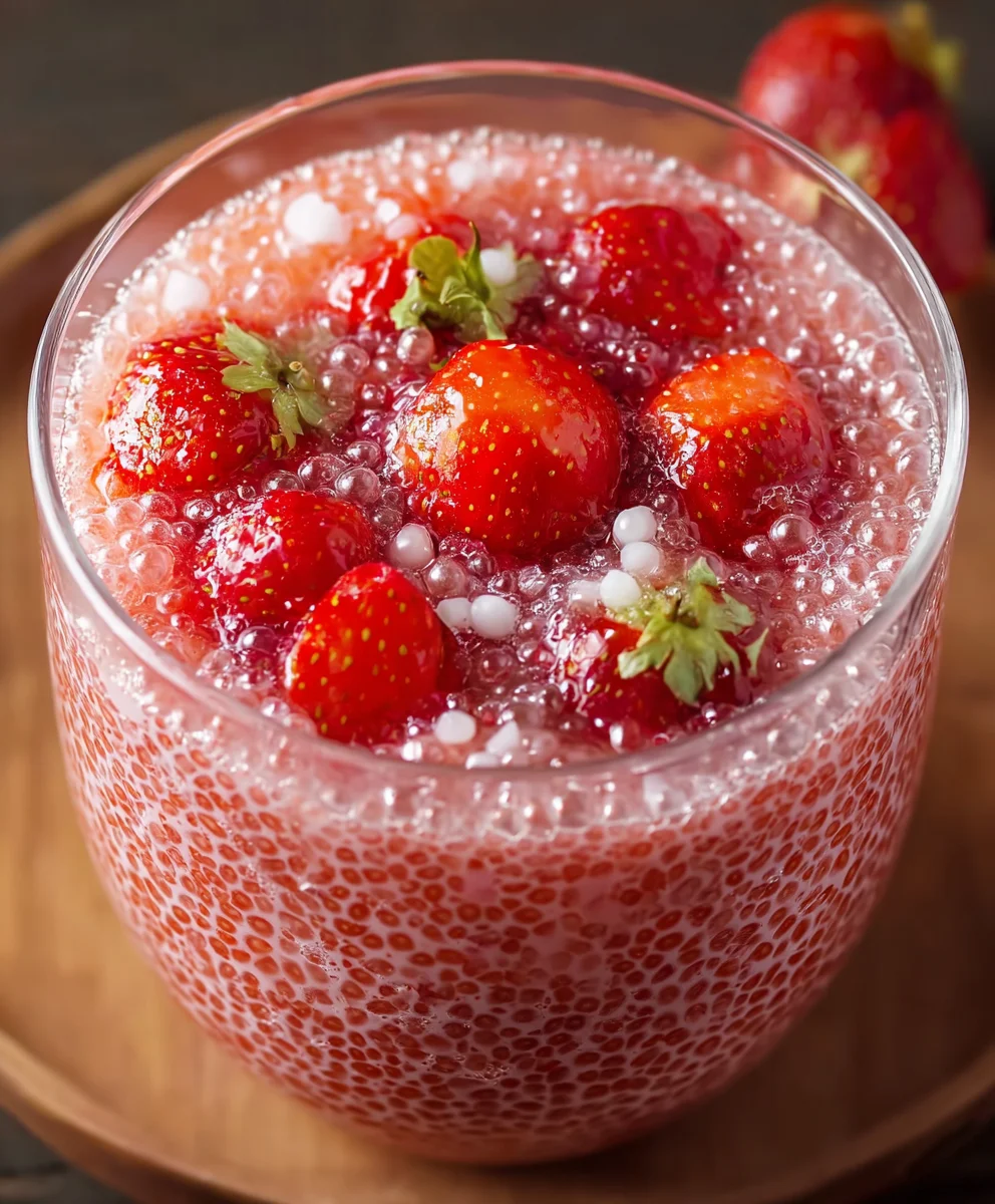 Easy Strawberry Sago Pudding Recipe