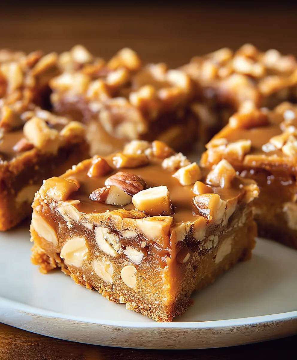 Gooey Butterscotch Nut Bars-Easy Decadent Treat