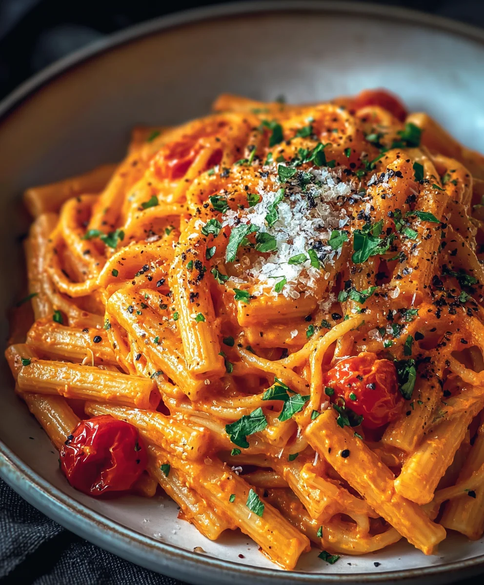Creamy Tomato Garlic Pasta- Easy & Delicious Recipe