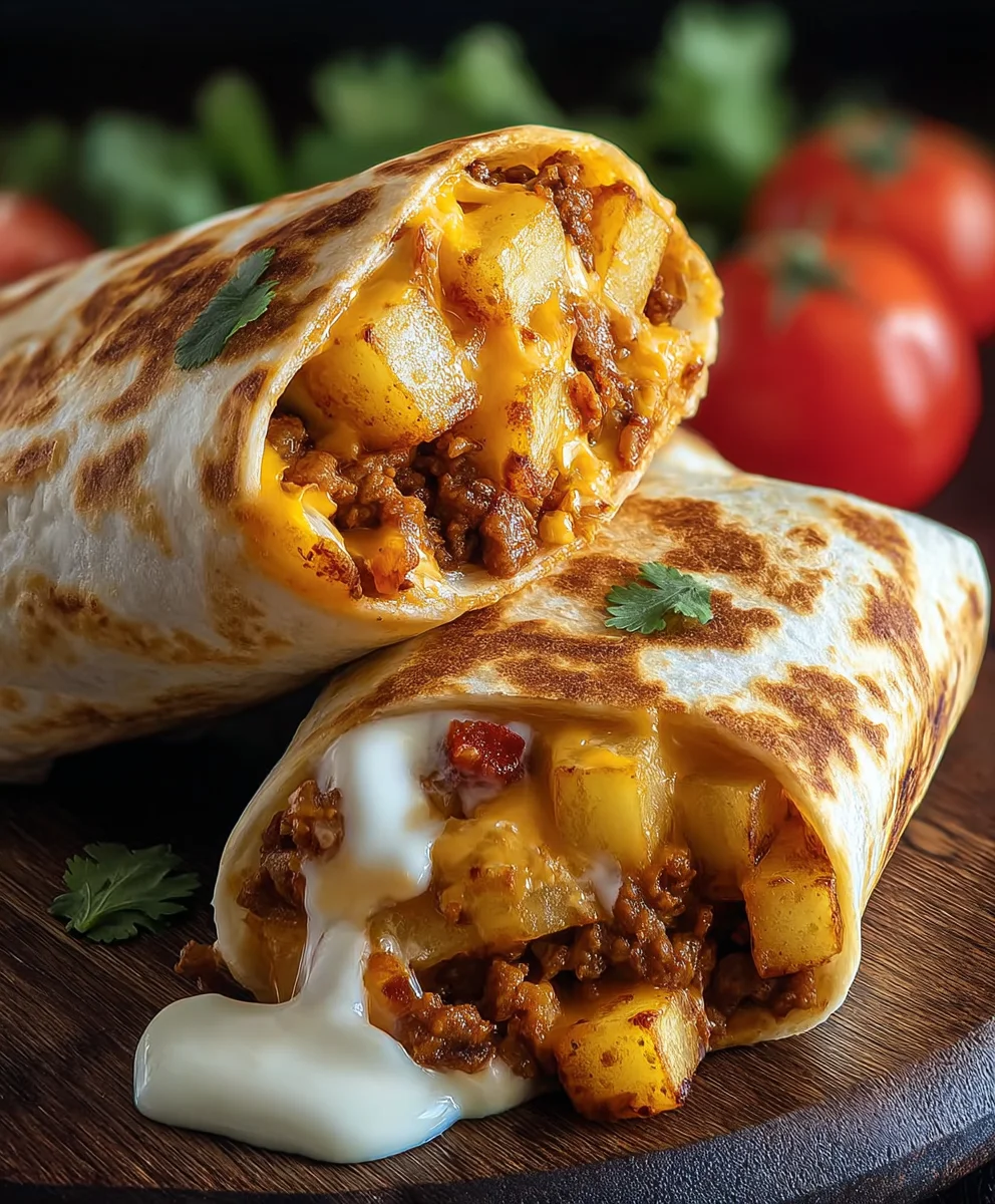 Cheesy Potato Burritos Easy-Comfort Food Recipe