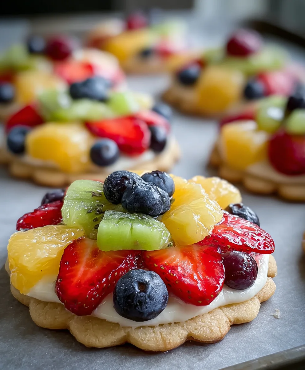 Fruit Pizza Cookies-Easy Fun Dessert Recipe