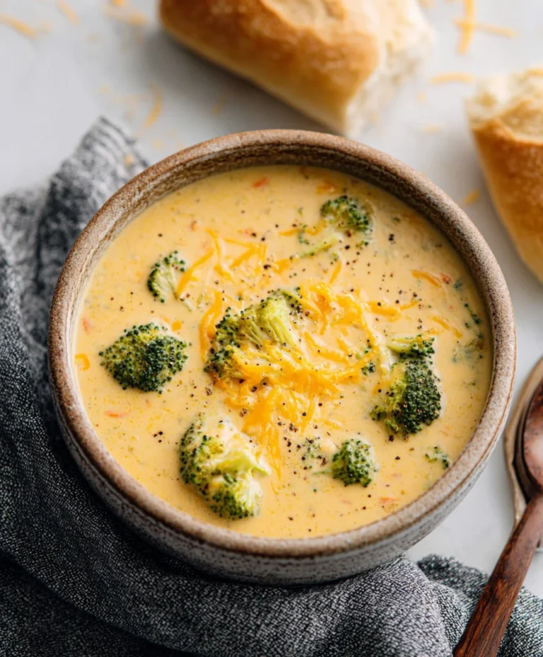 Creamy Cheddar Broccoli Soup-Easy Comfort Food