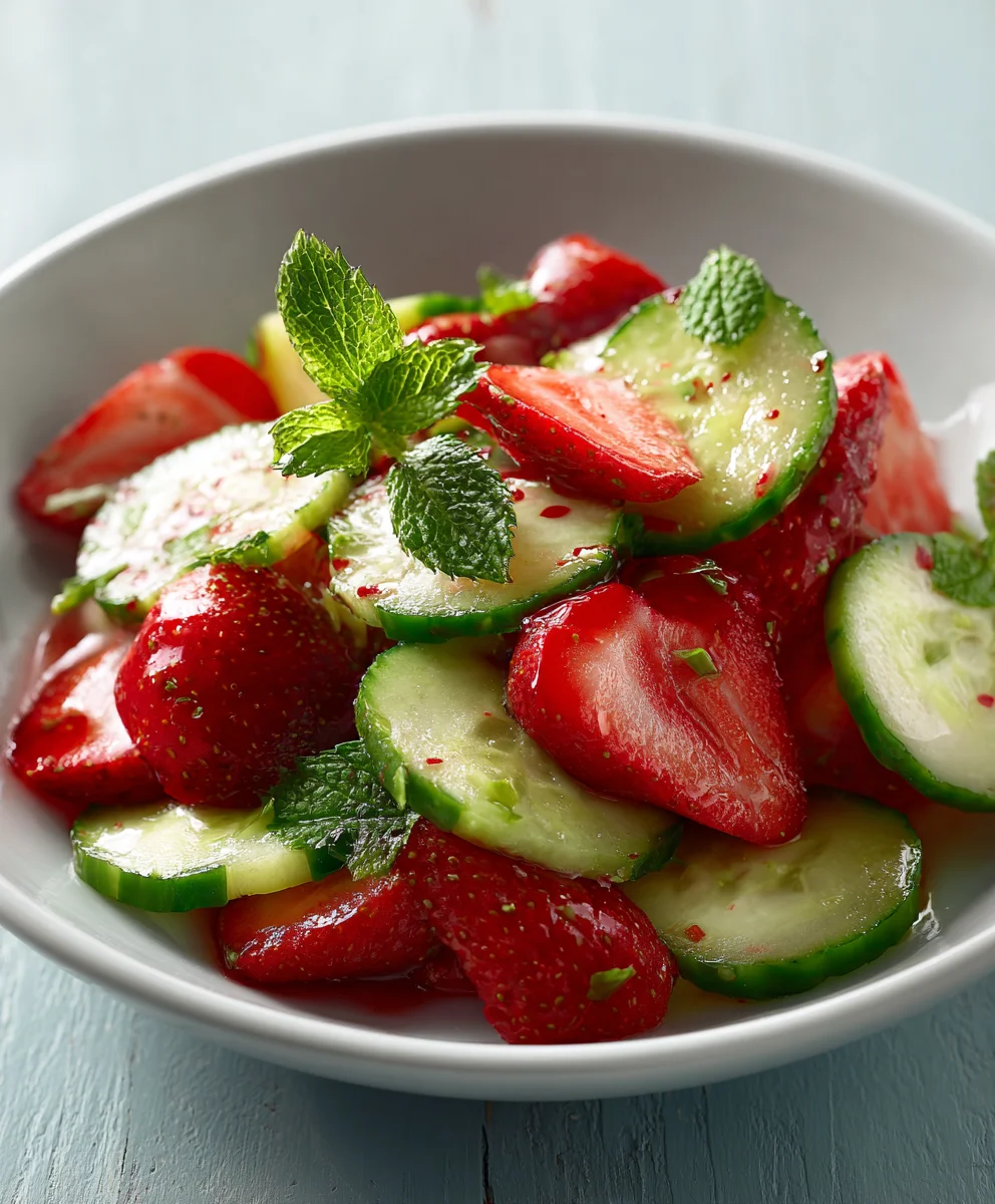 Cucumber Strawberry Salad - Fresh & Easy Recipe