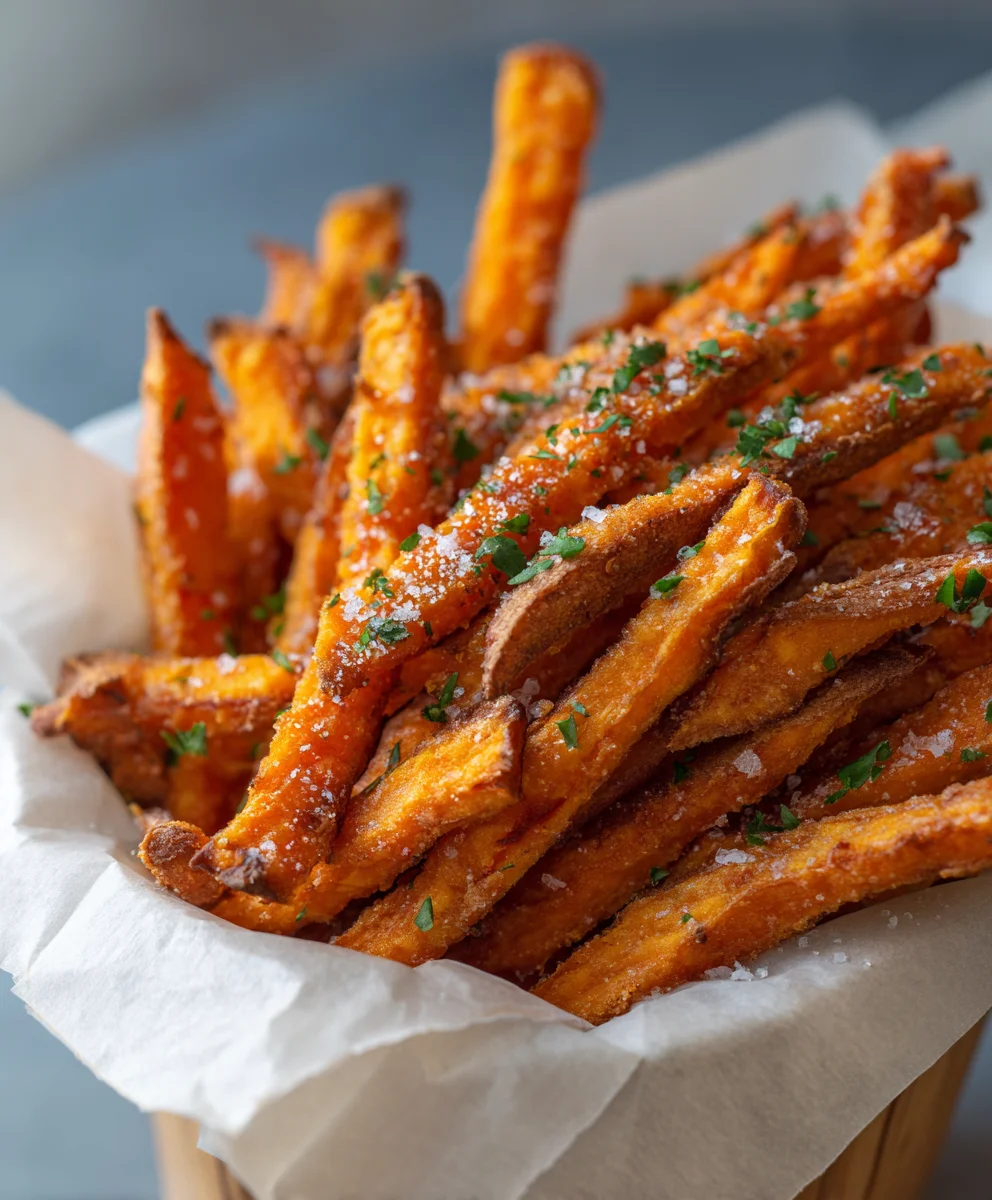 Crispy Oven Baked Sweet Potato Fries-Easy Healthy Snack