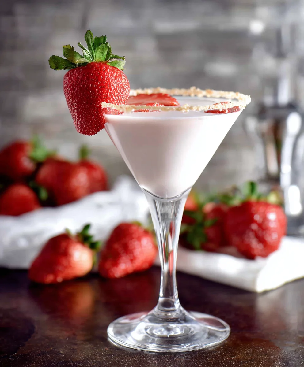 Strawberry Shortcake Martini- Delicious & Easy Cocktail