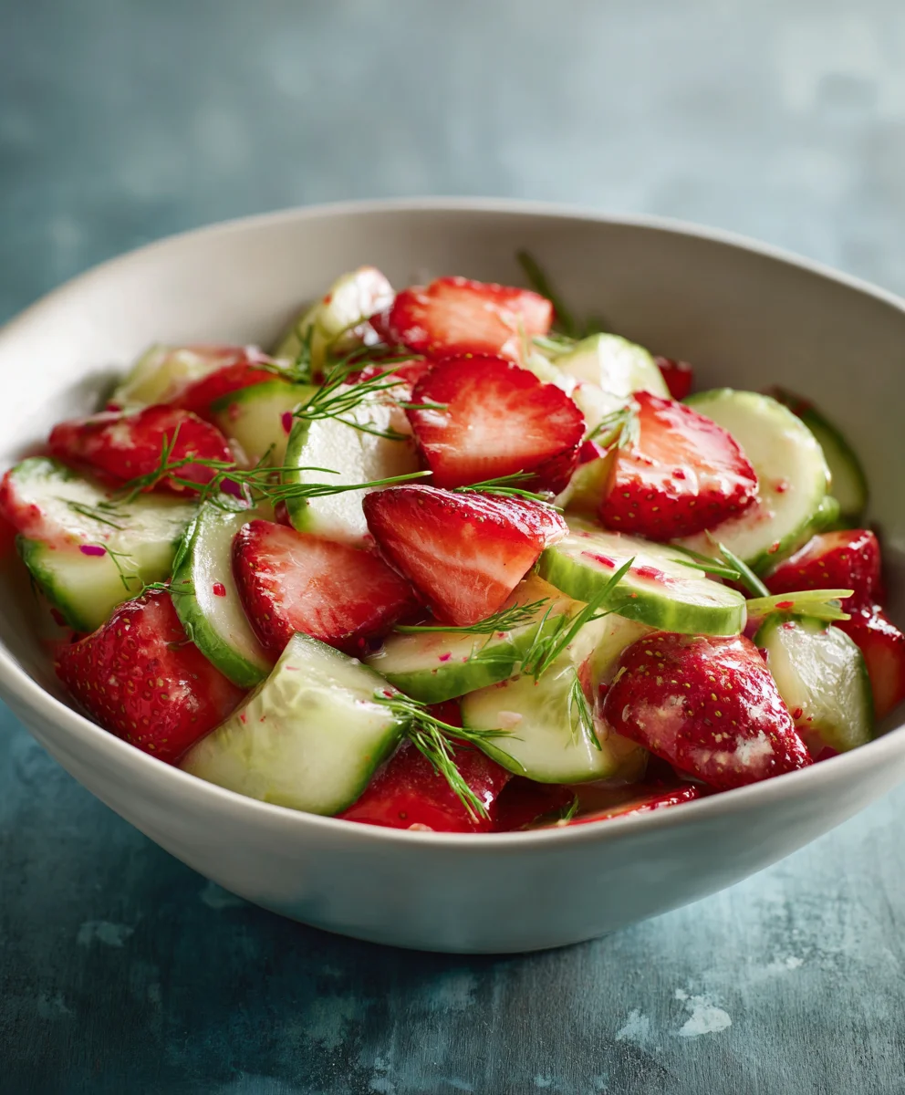 Cucumber Strawberry Salad - Fresh & Easy Recipe