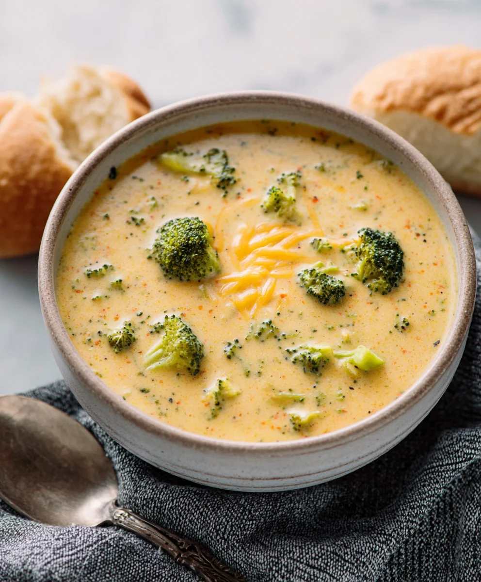 Creamy Cheddar Broccoli Soup-Easy Comfort Food