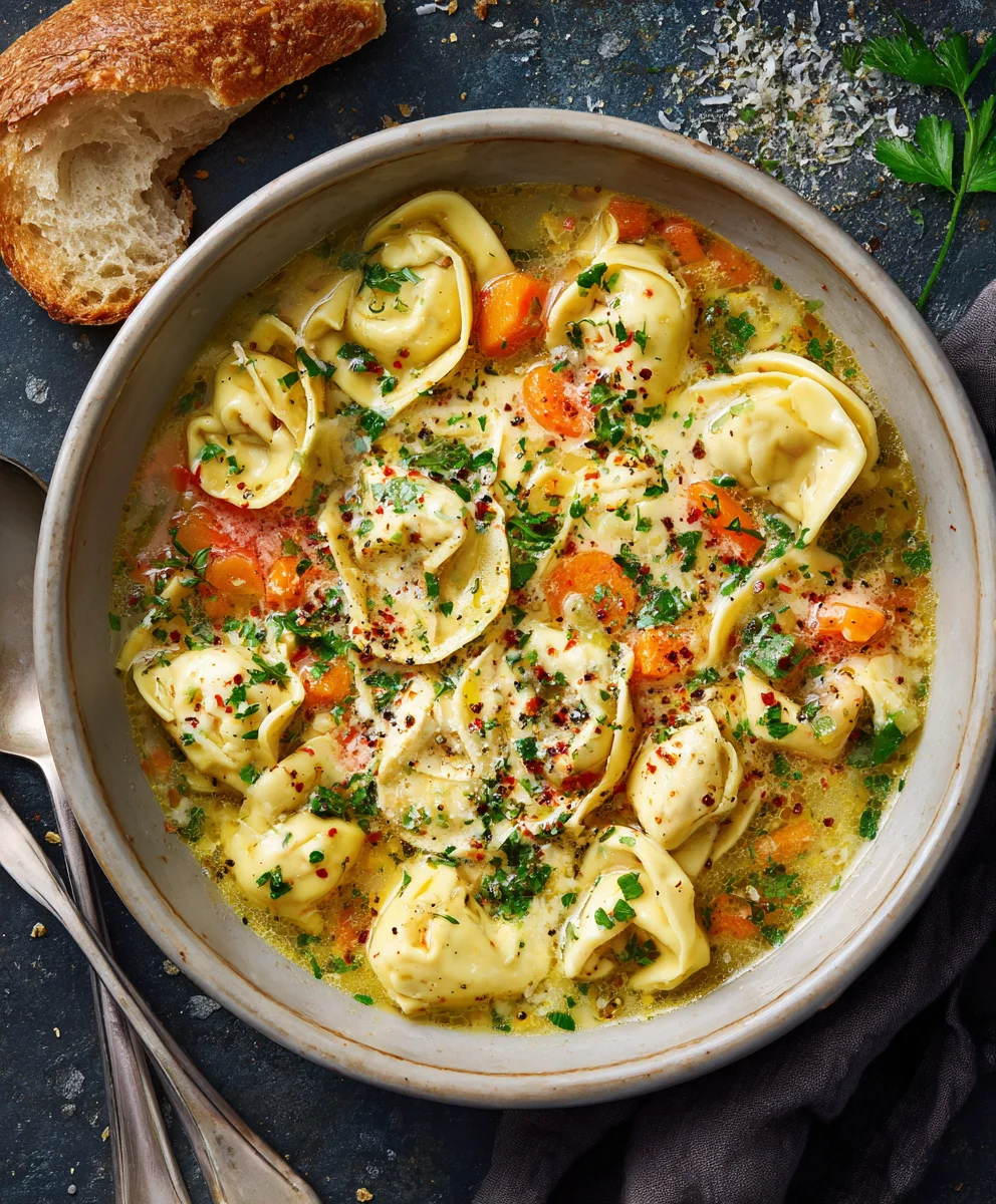 Easy Chicken Tortellini Soup Recipe