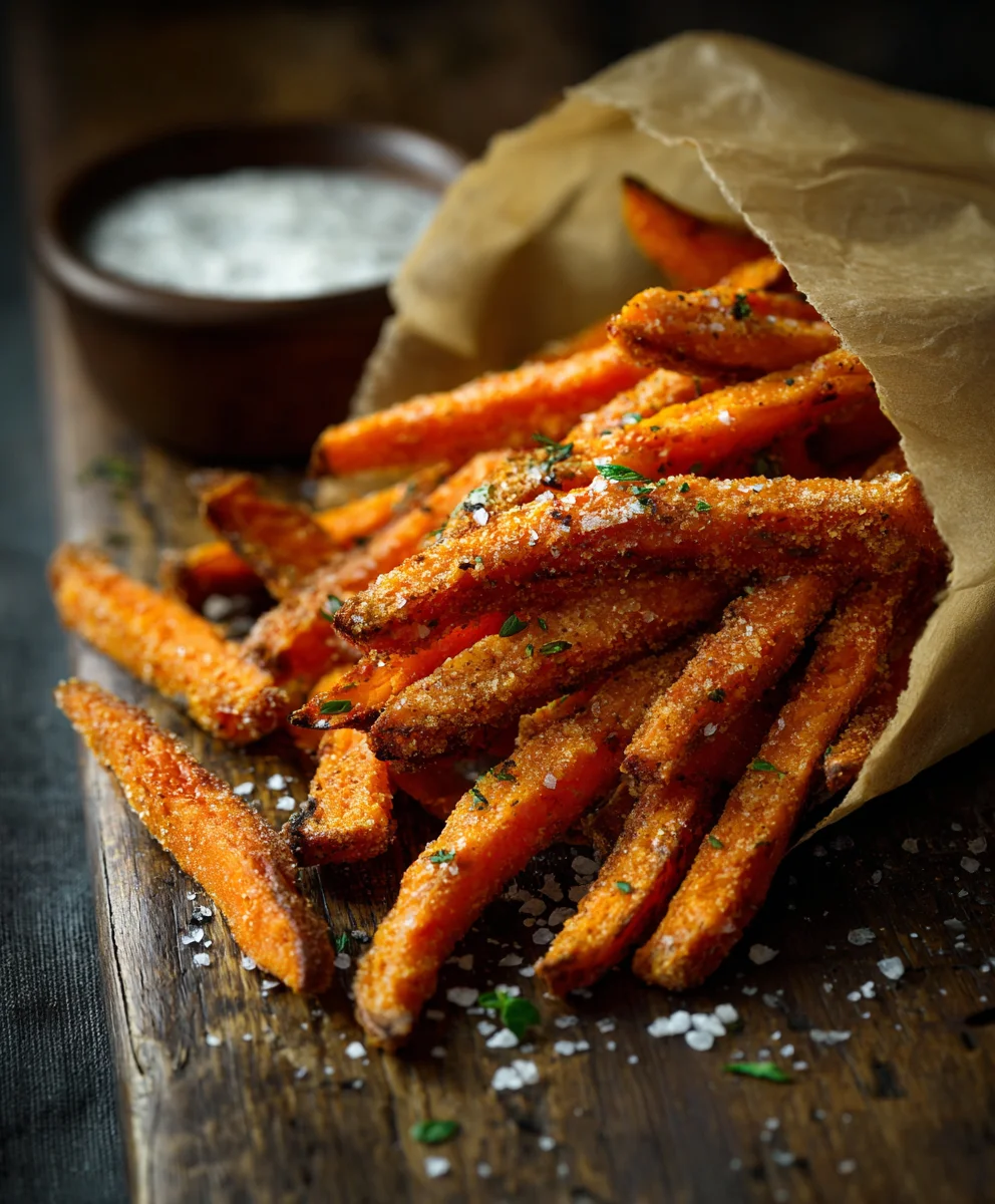 Crispy Oven Baked Sweet Potato Fries-Easy Healthy Snack