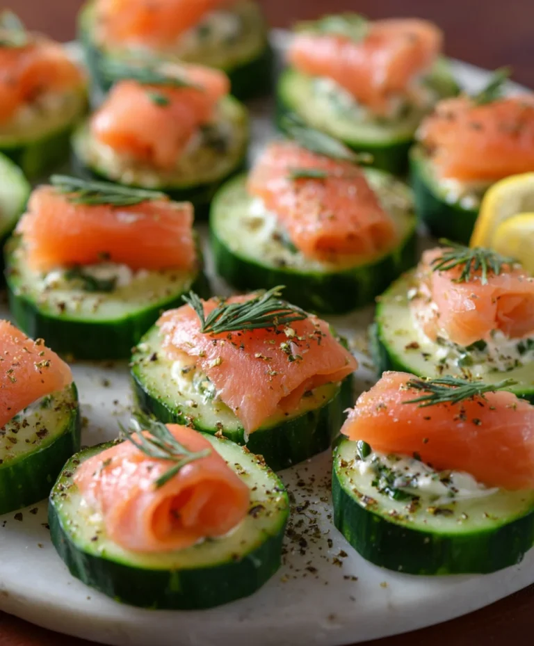 Cucumber Smoked Salmon Bites – Easy Appetizer