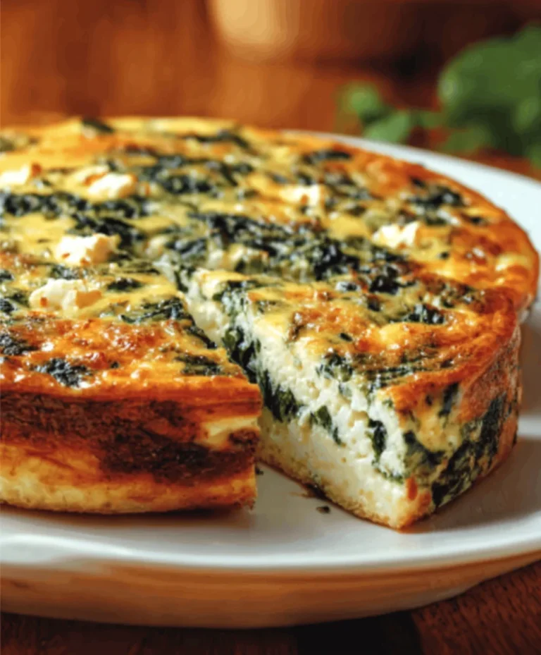 Spinach Cottage Cheese Crustless Quiche – Healthy & Easy