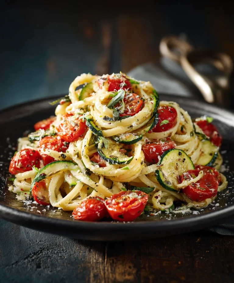 Healthy Tomato Zucchini Pasta Recipe- Easy & Delicious