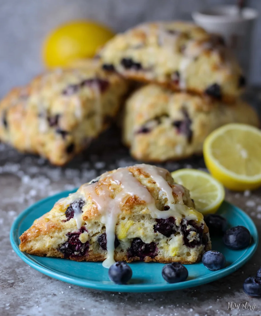 Sourdough Discard Blueberry Lemon Scones Recipe