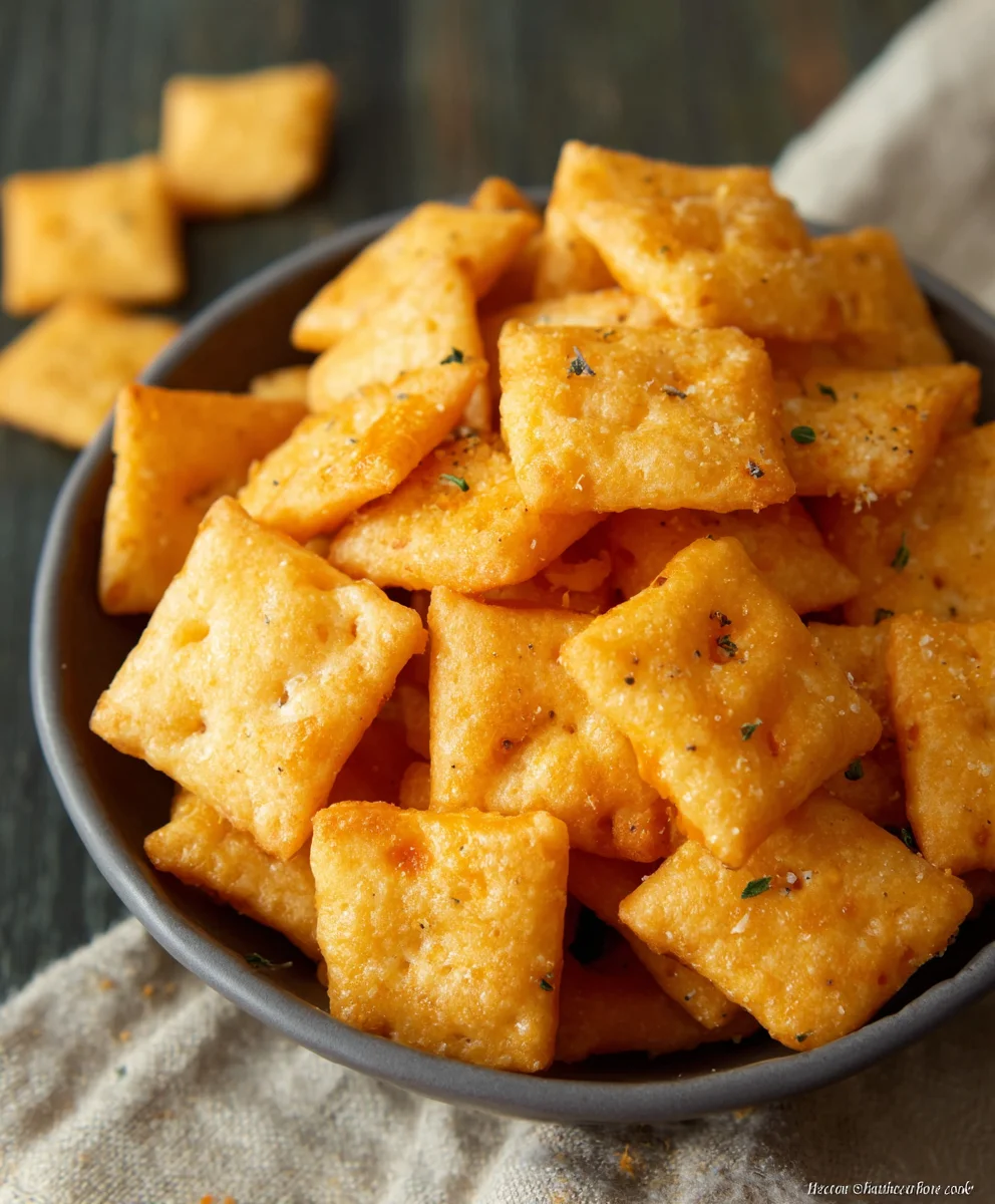 Gluten Free Cheez Its- Homemade Baked Cheesy Snack