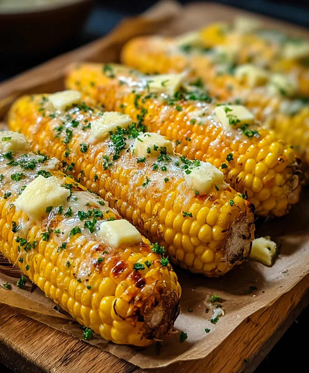 Cheesy Garlic Butter Corn on the Cob Recipe