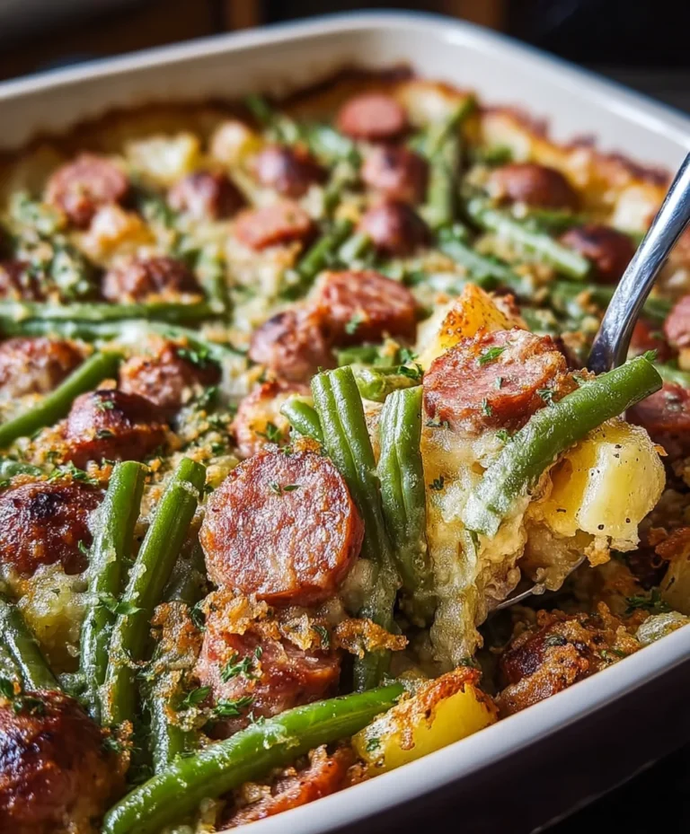 Beef Green Bean Potato Casserole Easy Comfort Dish