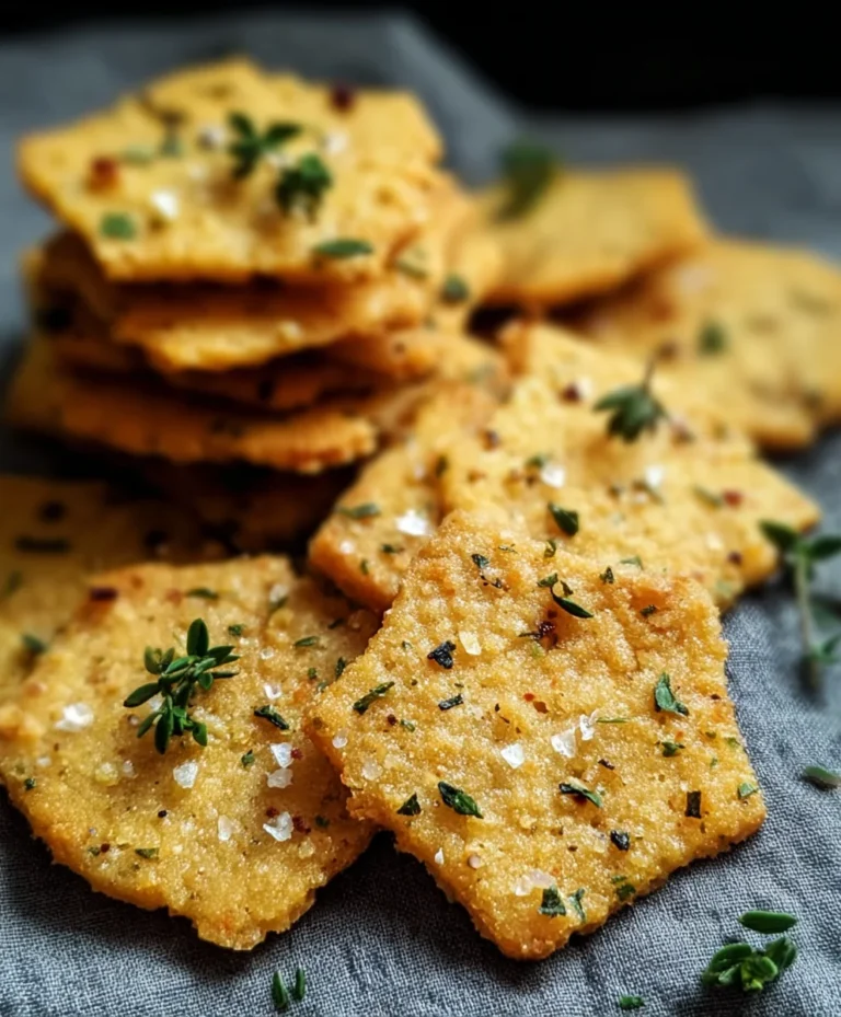 Garlic Herb Chickpea Flour Crackers – Easy Snack