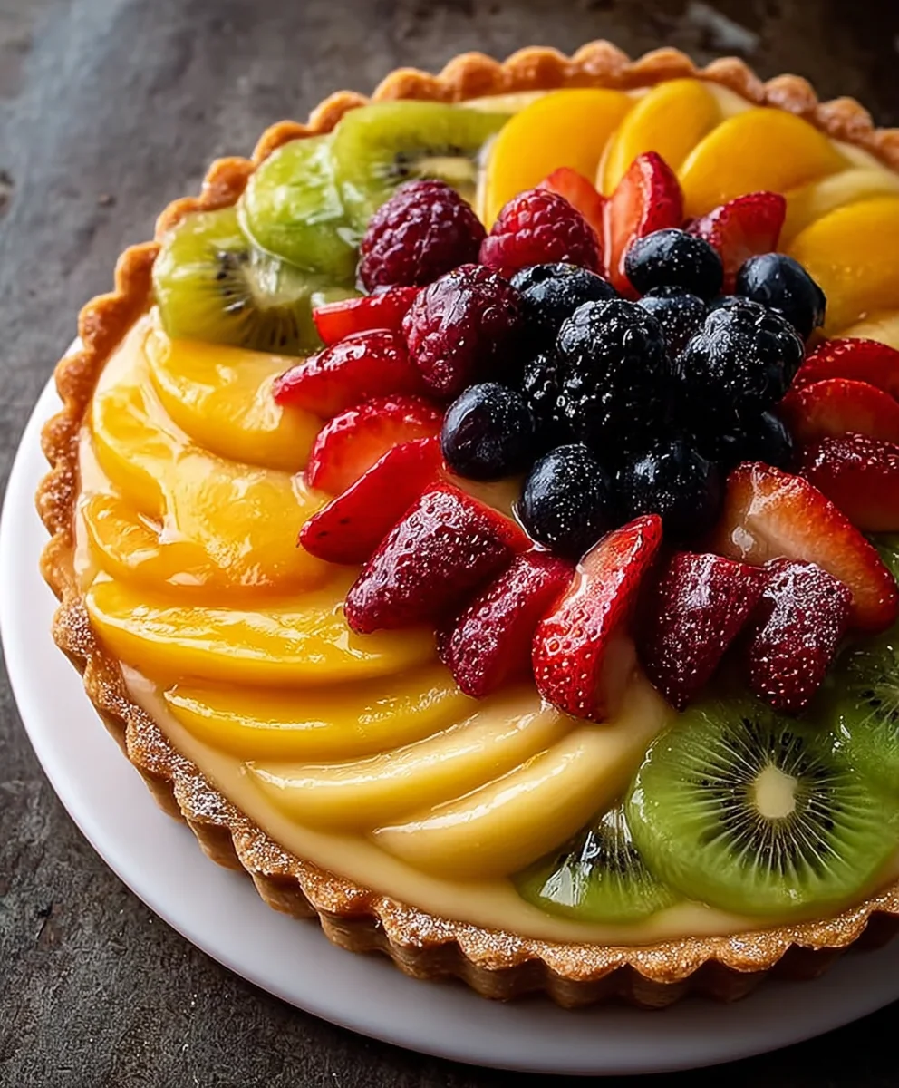 Easy Fresh Fruit Tart Recipe - Delicious Dessert