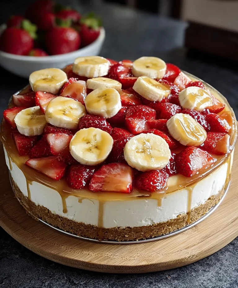 Strawberry Banana Pudding Cheesecake Recipe