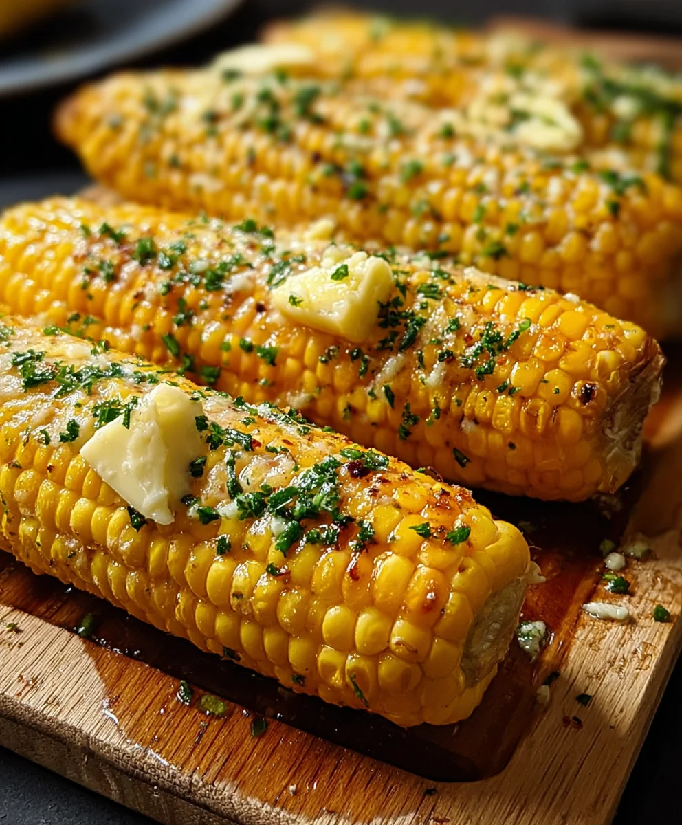 Cheesy Garlic Butter Corn on the Cob Recipe