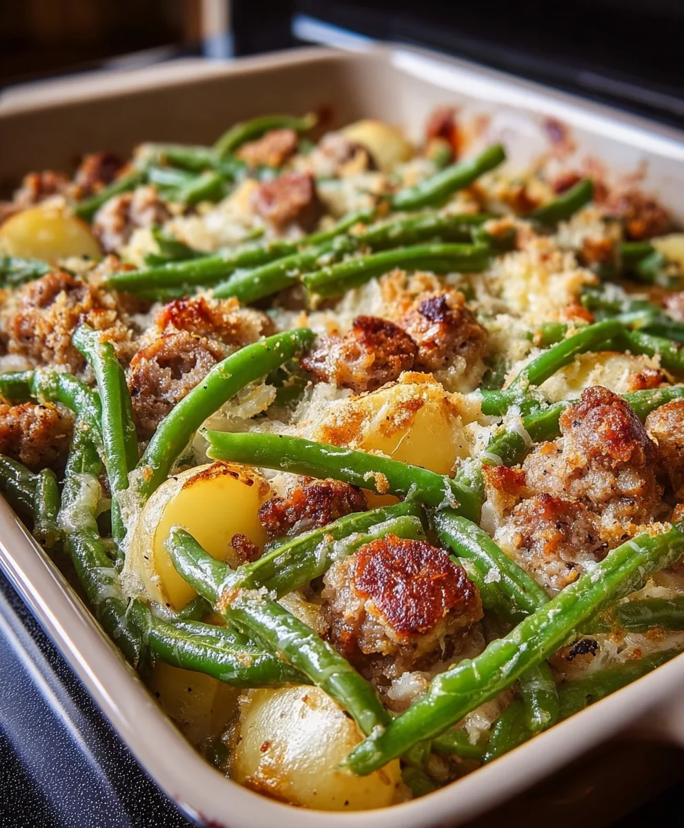 Beef Green Bean Potato Casserole Easy Comfort Dish