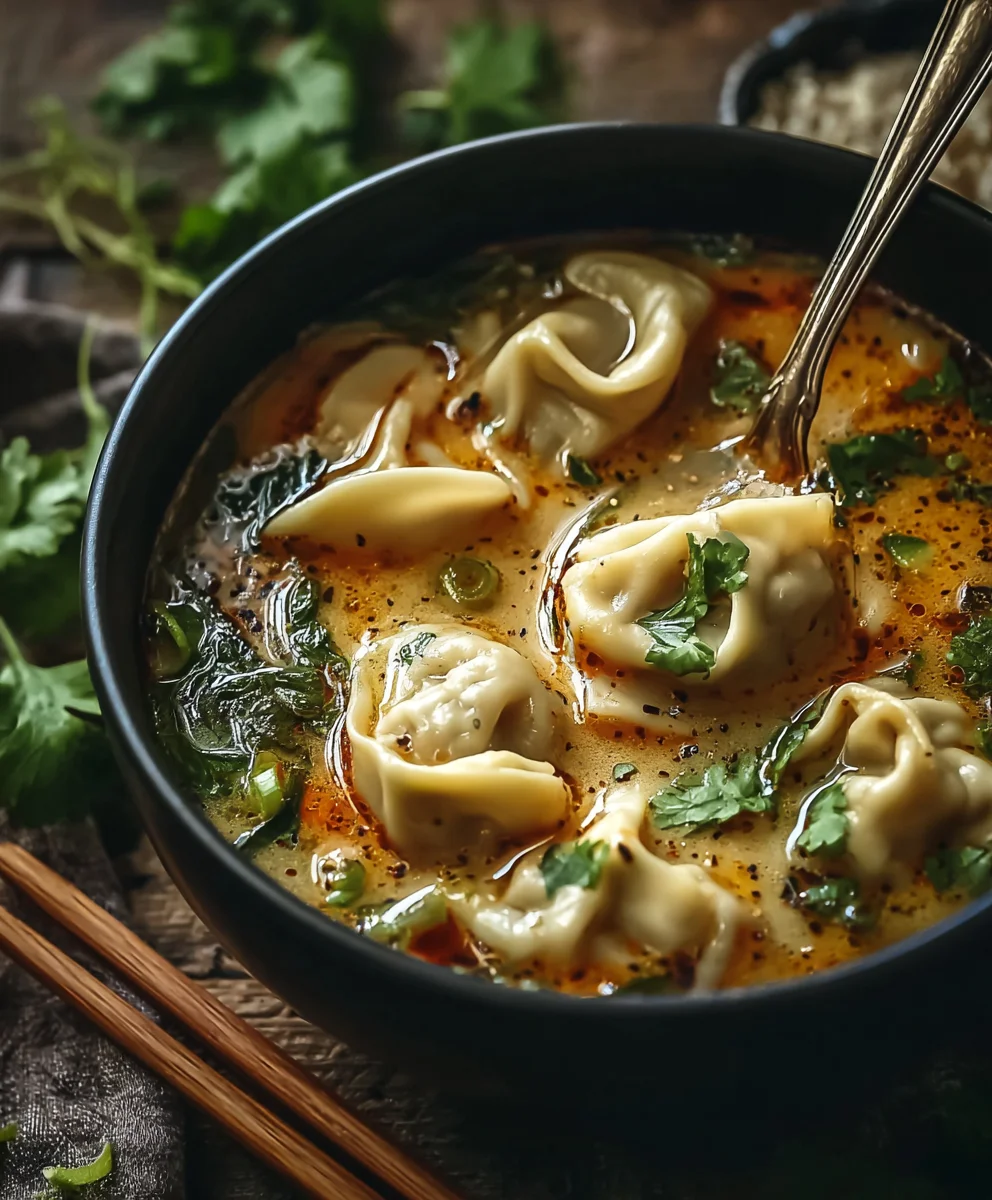 Cozy Thai Beef Potsticker Soup Recipe-Comforting & Easy