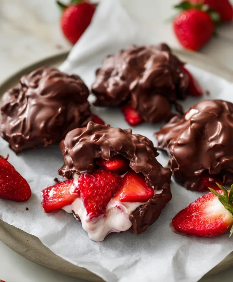 Easy Chocolate Strawberry Yogurt Clusters Delight