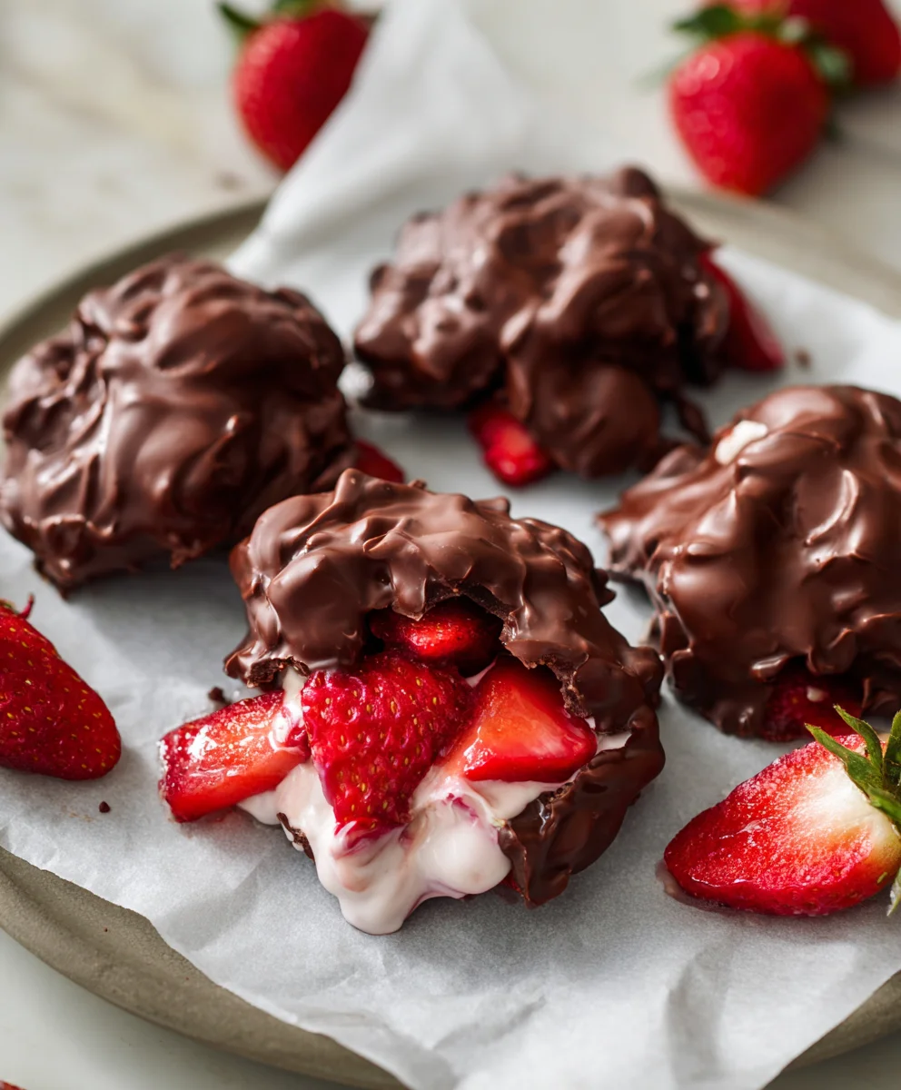 Easy Chocolate Strawberry Yogurt Clusters Delight