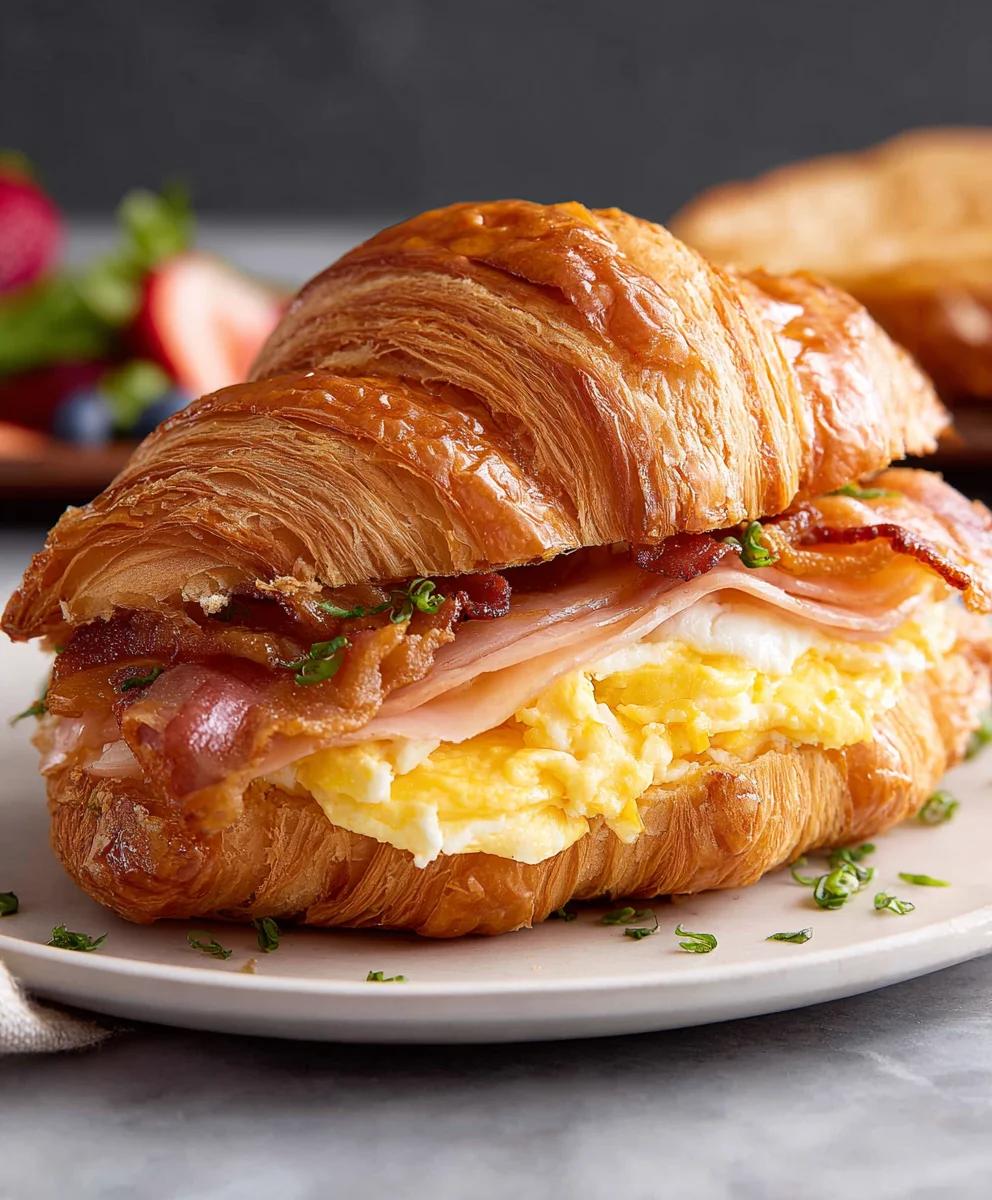 Easy Croissant Breakfast Sandwiches Recipe