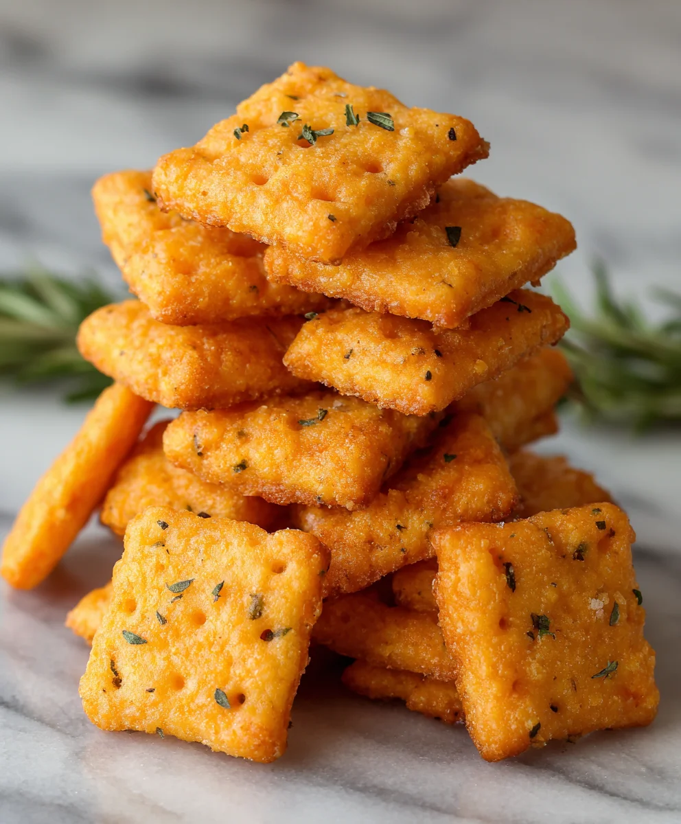 Homemade Cheddar Cheese Crackers- Cheez Its