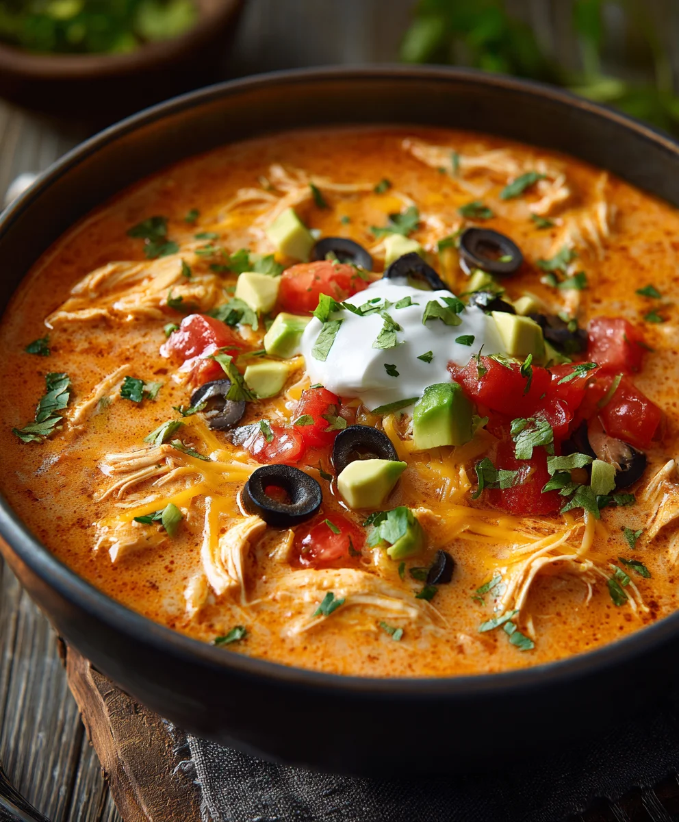 Easy Creamy Chicken Enchilada Soup Recipe