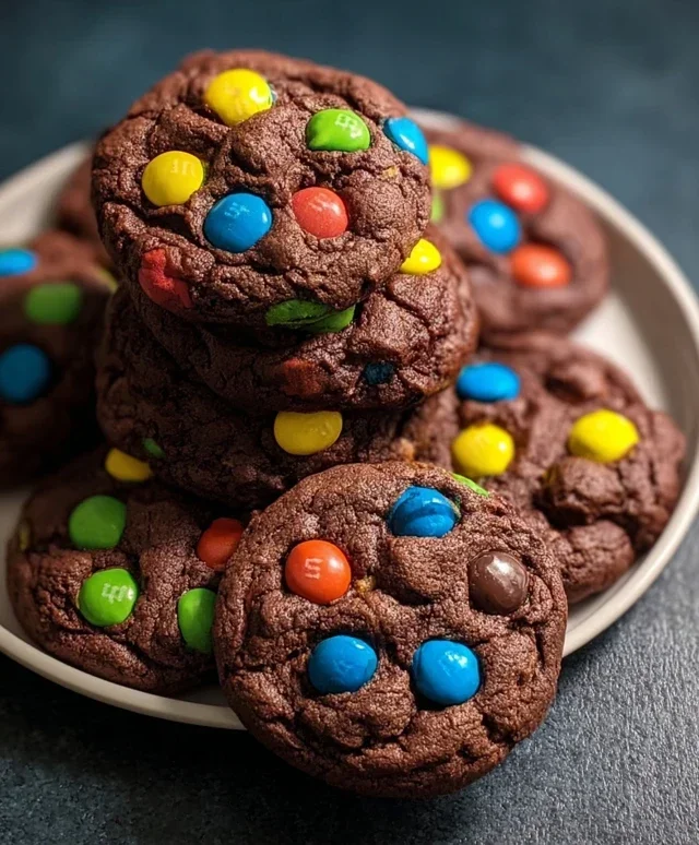 Chocolate M&M Cookies