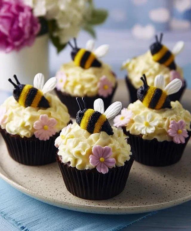 DIY Bumblebee & Flower Cupcakes
