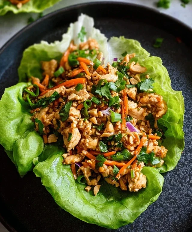 Thai Chicken Lettuce Wraps