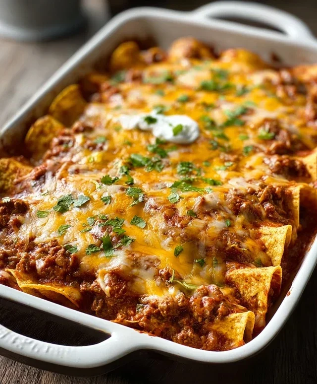 Tortilla Chip Enchiladas
