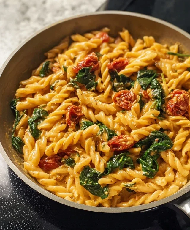 One-Pot Spinach Tomato Pasta
