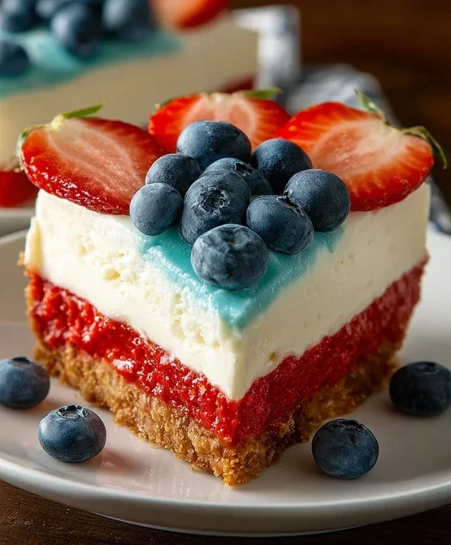 No Bake Patriotic Cheesecake