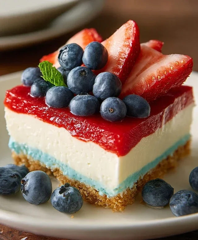 No Bake Patriotic Cheesecake