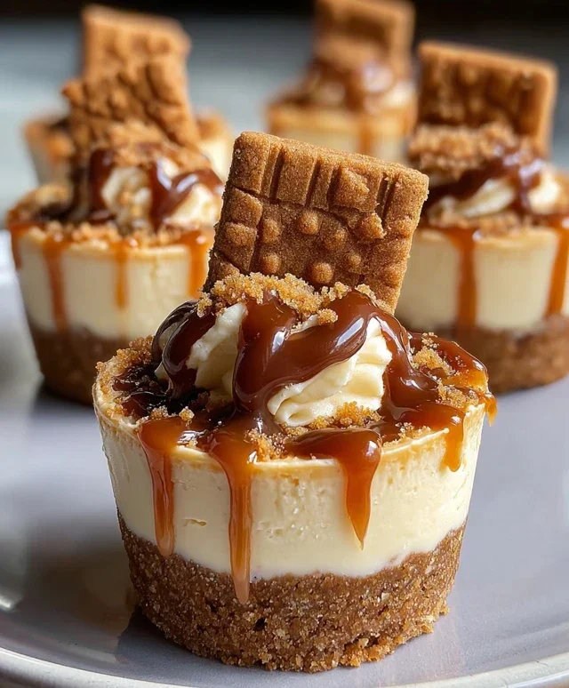 Mini Cookie Butter Cheesecake Cups