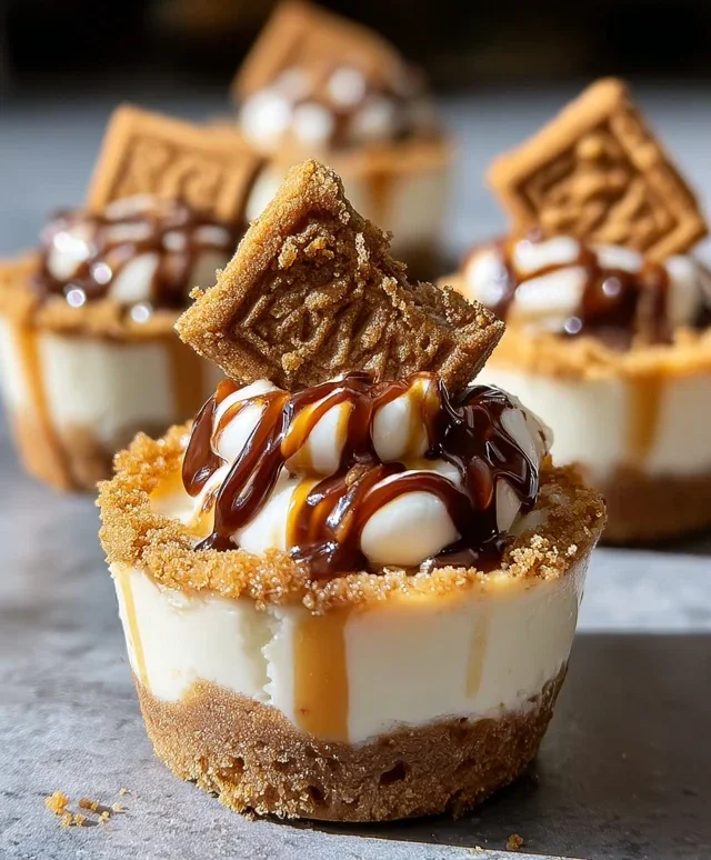 Mini Cookie Butter Cheesecake Cups