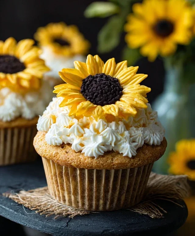 Sunflower cupcakes