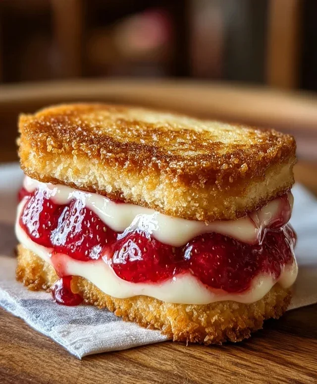 Fried Strawberry Cheesecake Sandwiches