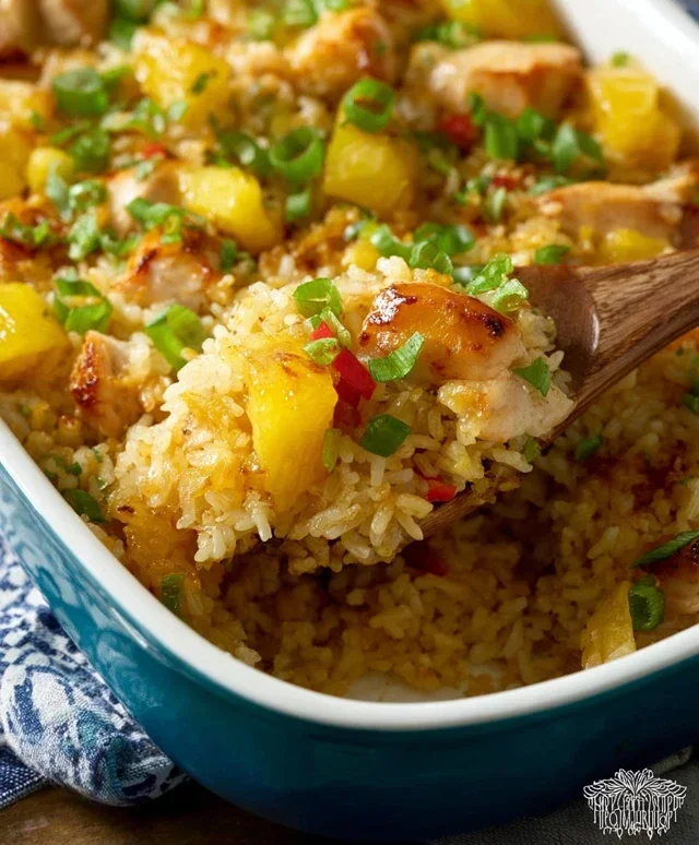 Aloha Pineapple Chicken Rice Casserole
