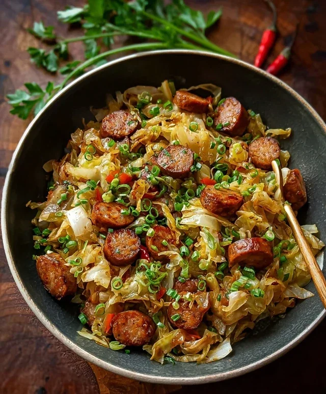 Easy Sausage and Cabbage Stir Fry